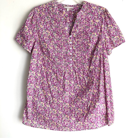 Woman Within Short Sleeve Floral Top Size 14/16 - Picture 9 of 9